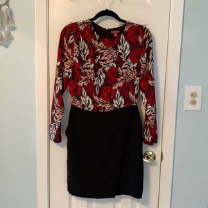 Vince Camuto Floral/Black Dress.